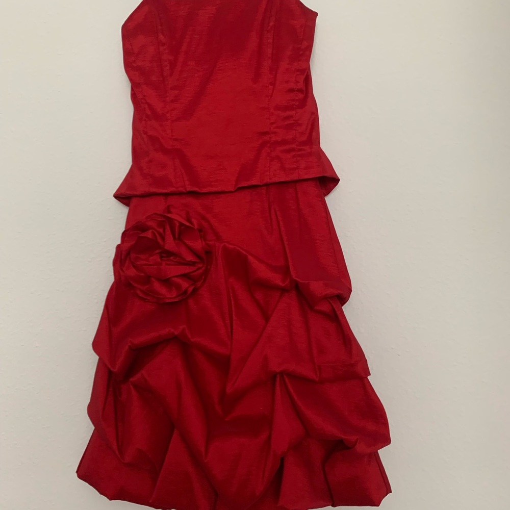 Strapless Red Dress